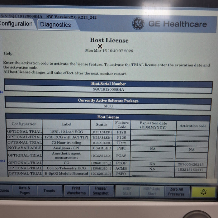 GE Healthcare GE Healthcare Carescape B650 Critical Care Patient Monitor Patient Monitors reLink Online