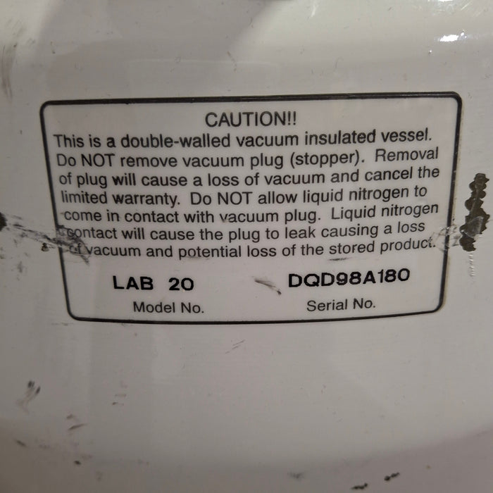 MVE Lab 20 Liquid Nitrogen Container