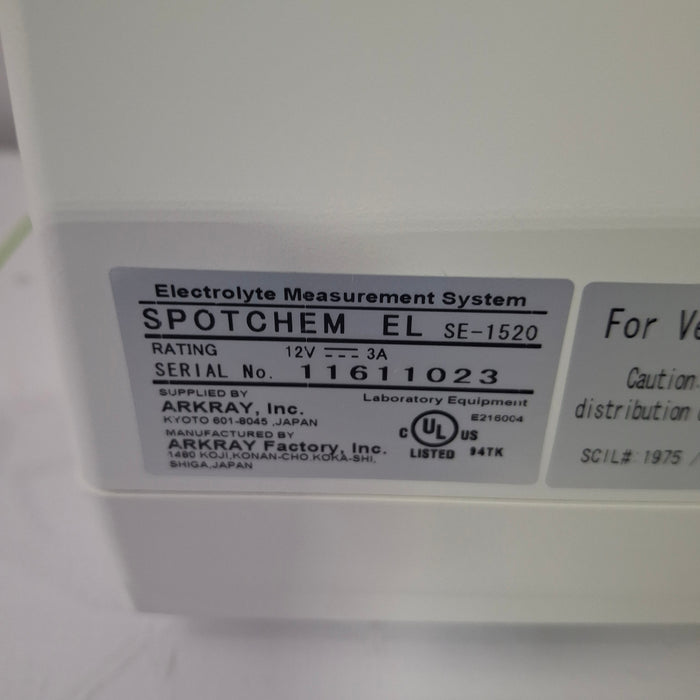 Arkray Inc SpotChem EL SE-1520 Electrolyte Measurement System