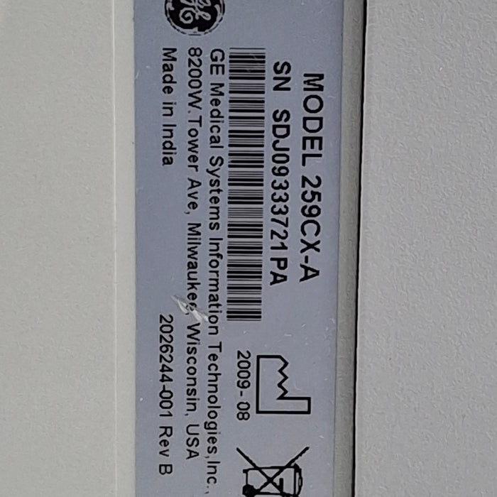 GE Healthcare Corometrics 250cx Series Model 259cx-a Fetal Monitor
