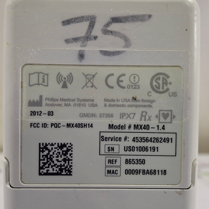 Philips MX40 1.4 ECG 865350 Telemetry Transmitter