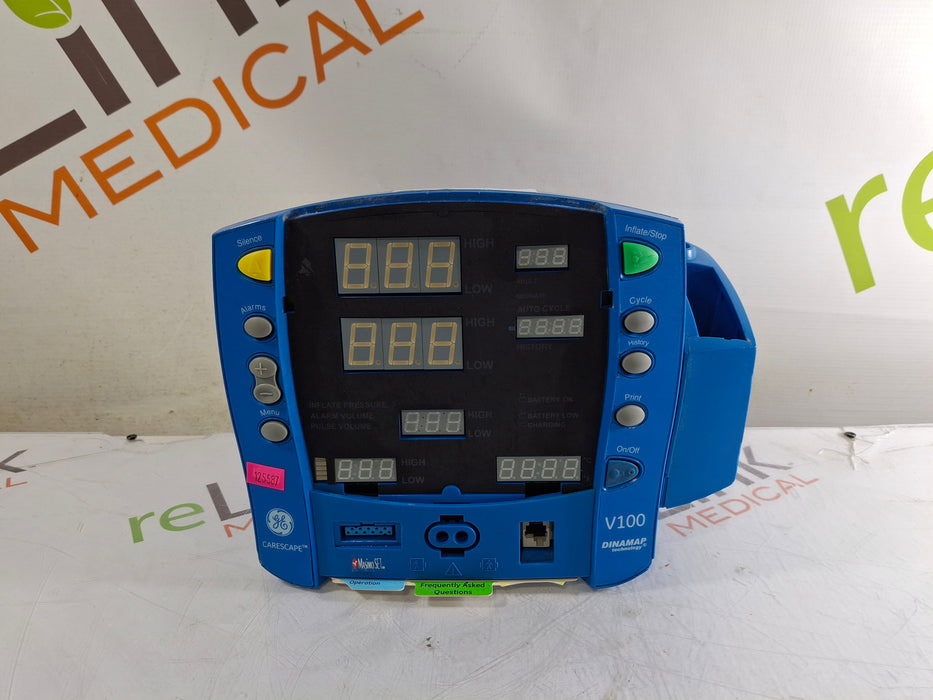 GE Healthcare Dinamap V100 - NIBP, SpO2, Temp Vital Signs Monitor