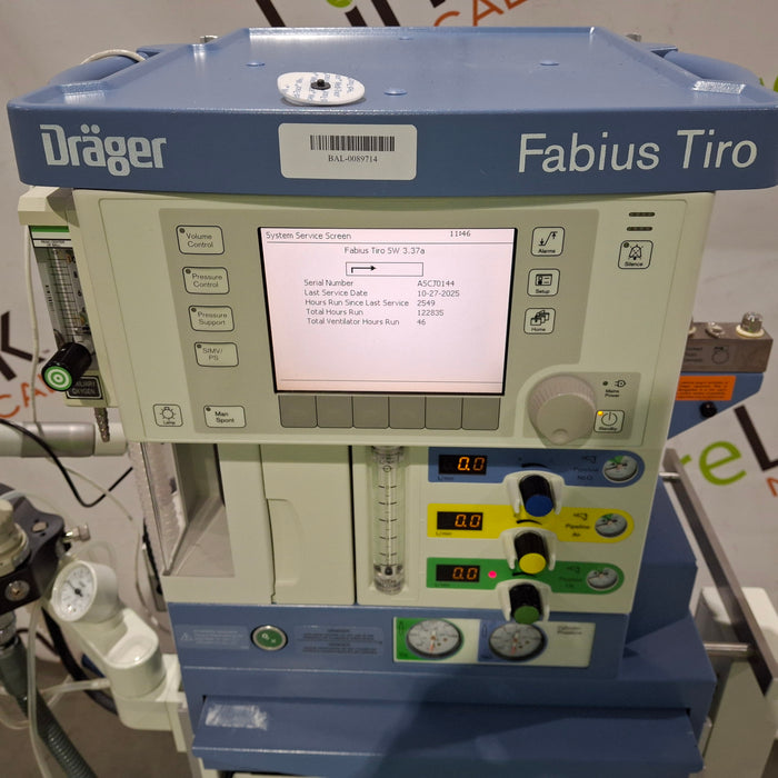 Draeger Medical Fabius Tiro Anesthesia Machine