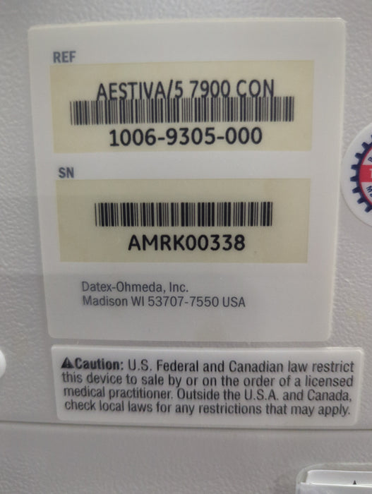 Datex-Ohmeda Aestiva 5 w/7900 Anesthesia System