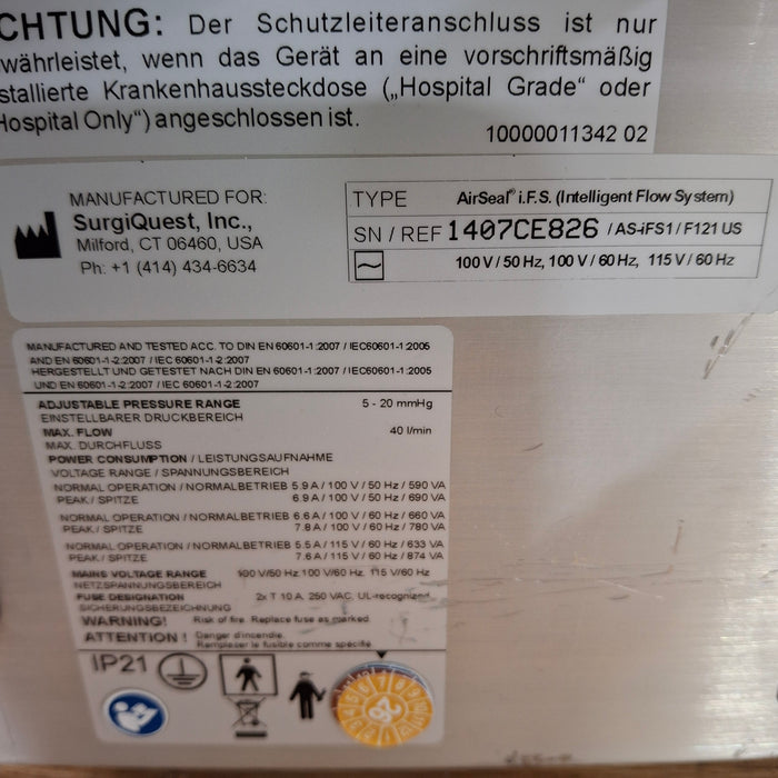 ConMed AirSeal IFS Intelligent Flow System Insufflator