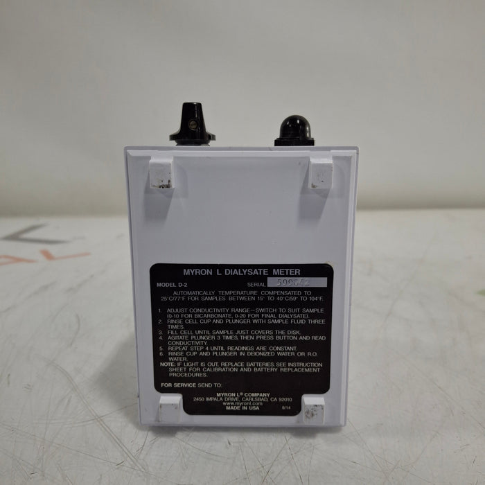 Myron L Company D-2 Dialysate Meter