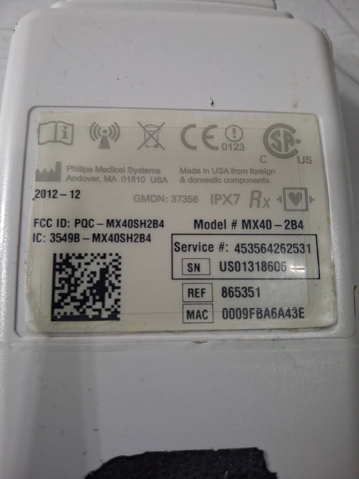 Philips MX40 2.4 ECG 865351 Telemetry Transmitter