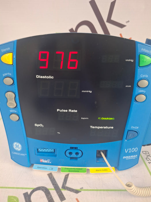 GE Healthcare GE Healthcare Dinamap V100 - NIBP, SpO2, Temp Vital Signs Monitor Patient Monitors reLink Online