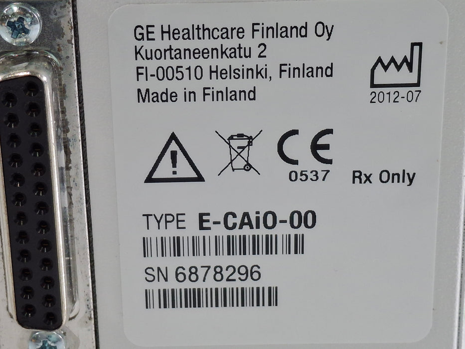 GE Healthcare GE Healthcare E-CAiO-00 Gas Exhaust Module Patient Monitors reLink Online