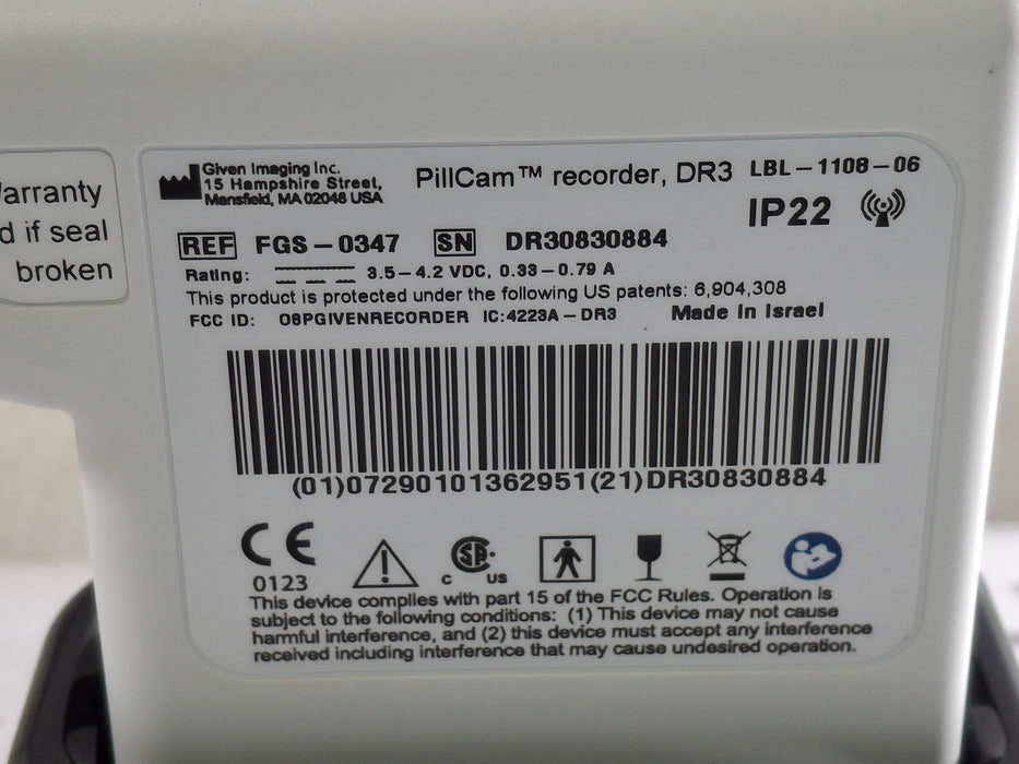 Glen Imaging RFB-0347 PillCam Recorder, DR3