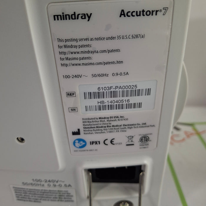 Mindray Accutorr 7 Vital Signs Monitor