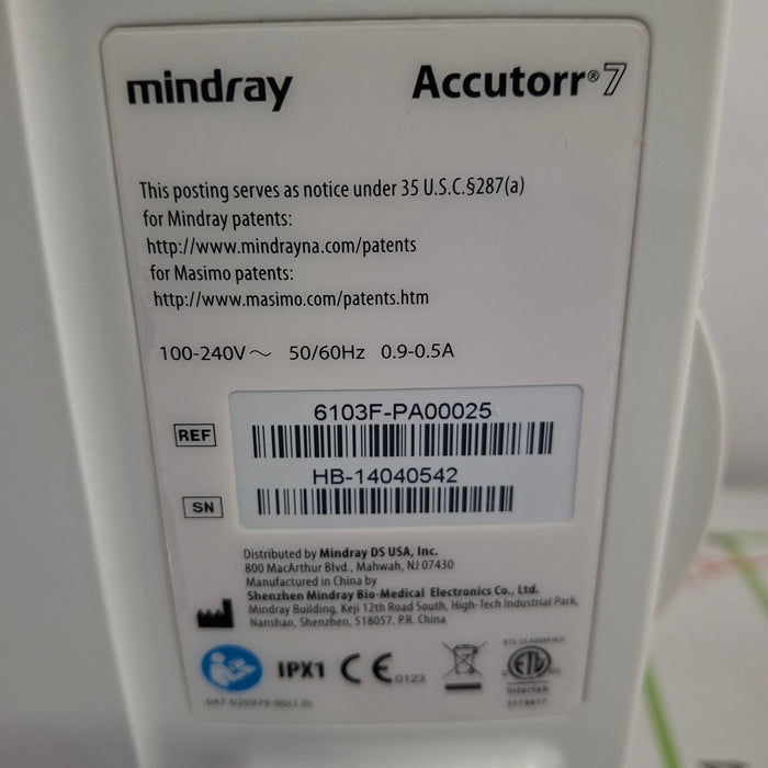 Mindray Accutorr 7 Vital Signs Monitor