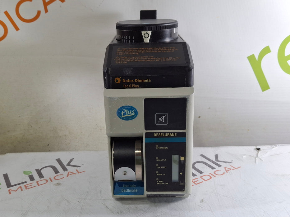 Datex-Ohmeda Datex-Ohmeda Tec 6 Plus Desflurane Vaporizer Anesthesia reLink Online