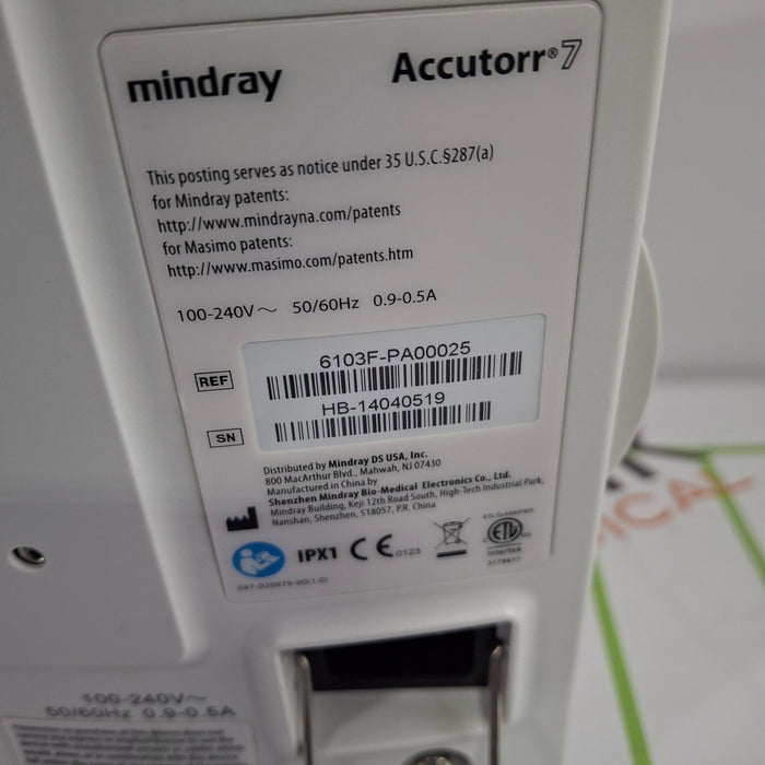 Mindray Accutorr 7 Vital Signs Monitor