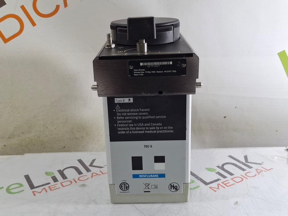 Datex-Ohmeda Tec 6 Plus Desflurane Vaporizer