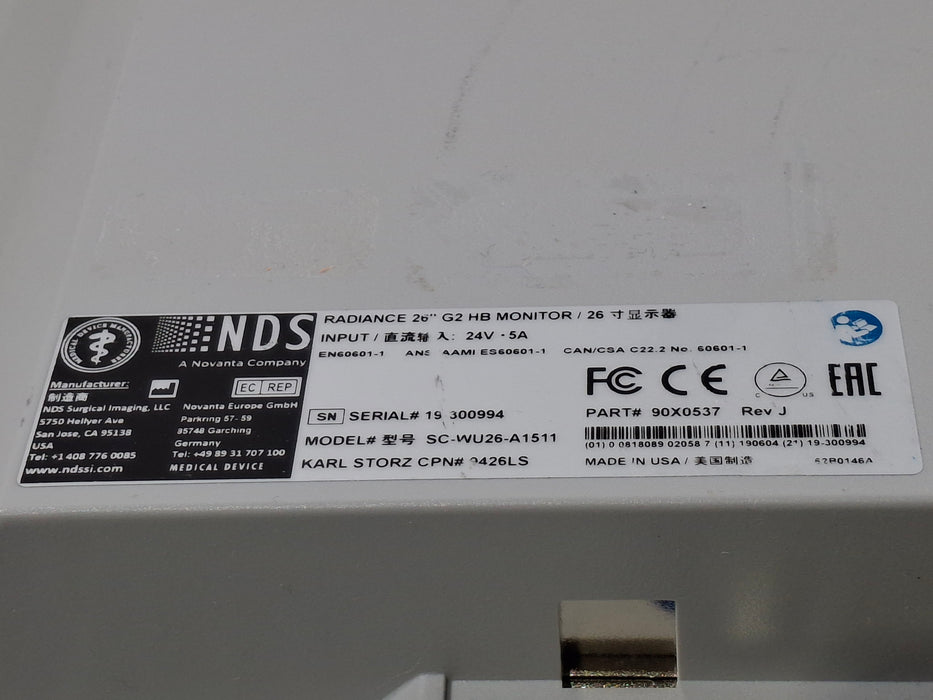 NDS Surgical Imaging Radiance 26" Surgical Display