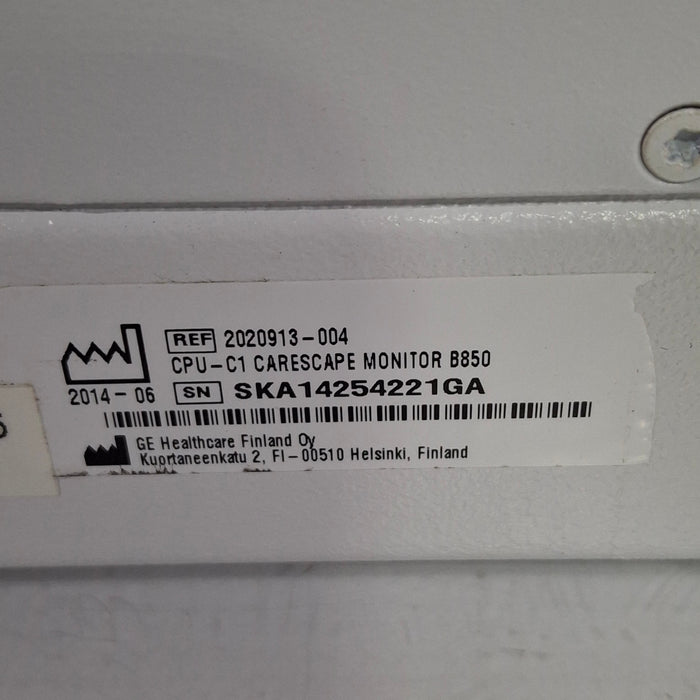 GE Healthcare Carescape B850 w/ Nellcor PDM Patient Monitor