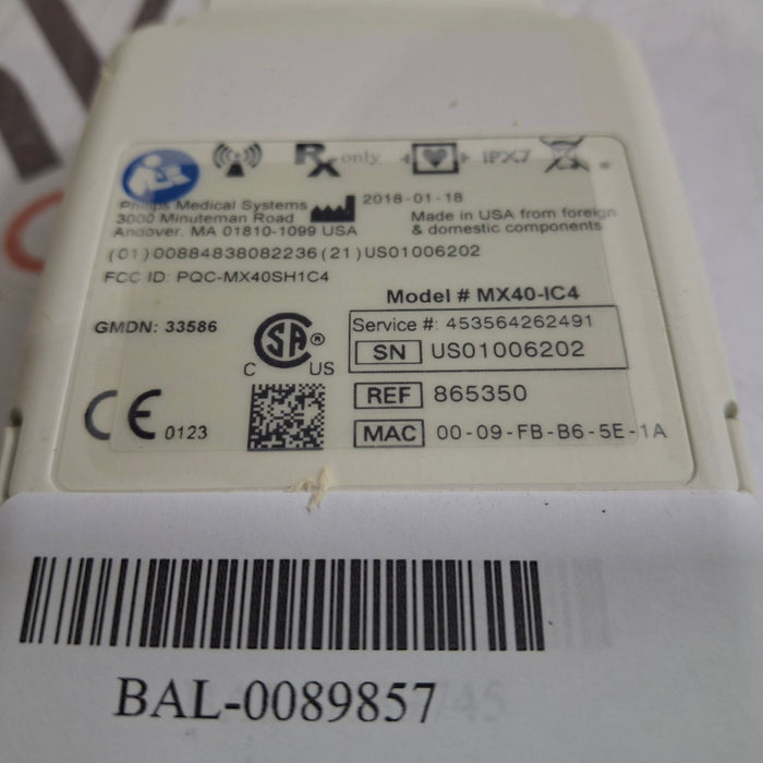 Philips MX40 1.4 ECG 865350 Telemetry Transmitter