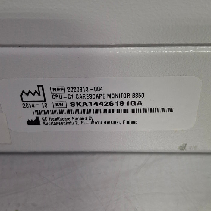 GE Healthcare Carescape B850 w/ Nellcor PDM Patient Monitor