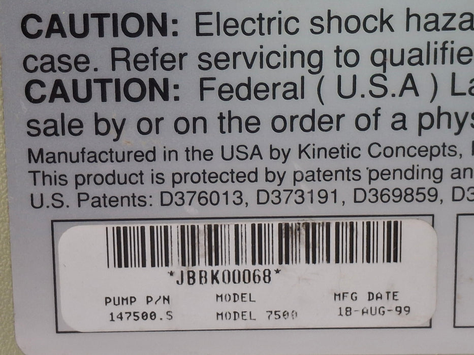 KCI Model 7500 Sequential Extremity Pump