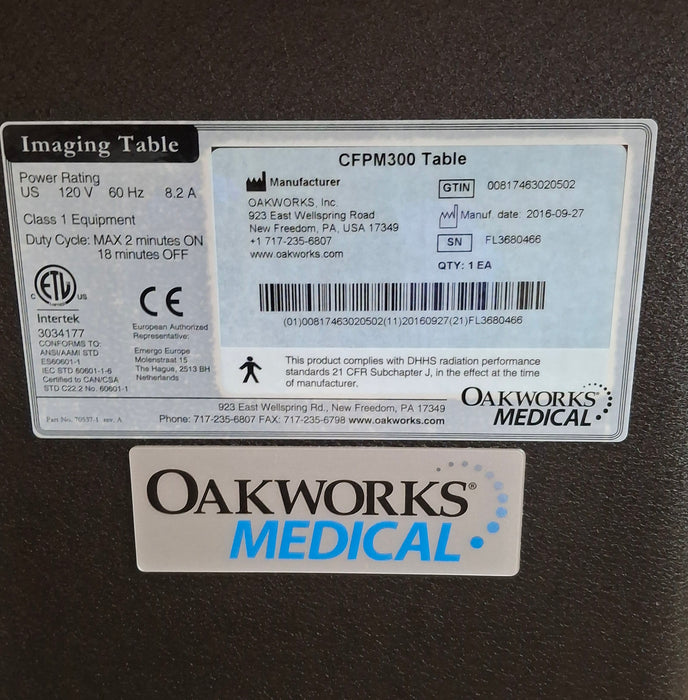 Oakworks CFPM300 C-Arm Table