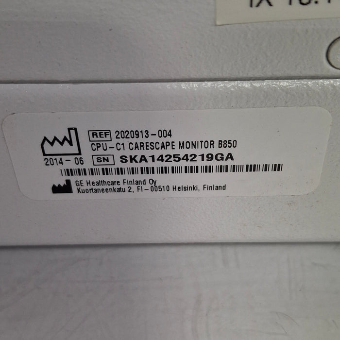 GE Healthcare Carescape B850 w/ Nellcor PDM Patient Monitor