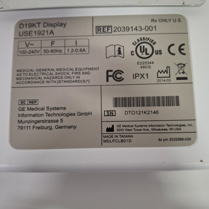 GE Healthcare Carescape B850 w/ Nellcor PDM Patient Monitor