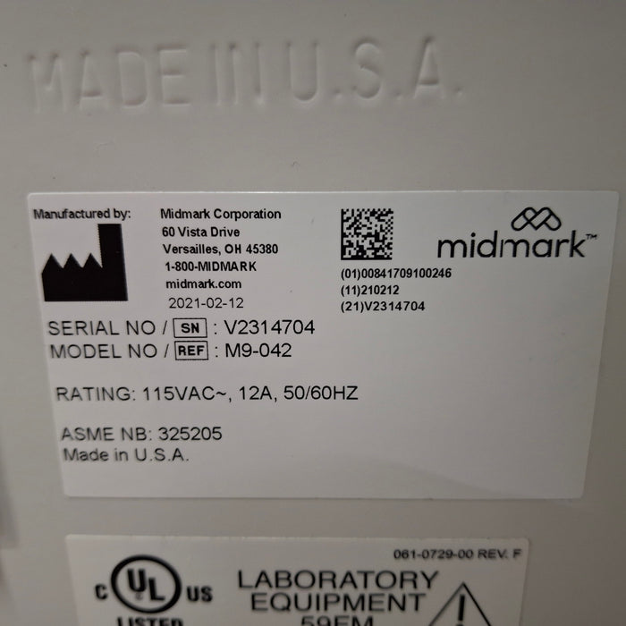 Midmark Ritter M9-042 UltraClave Autoclave Sterilizer
