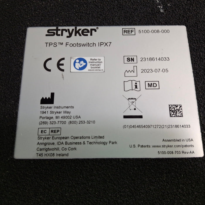 Stryker TPS 5100-8 Footswitch