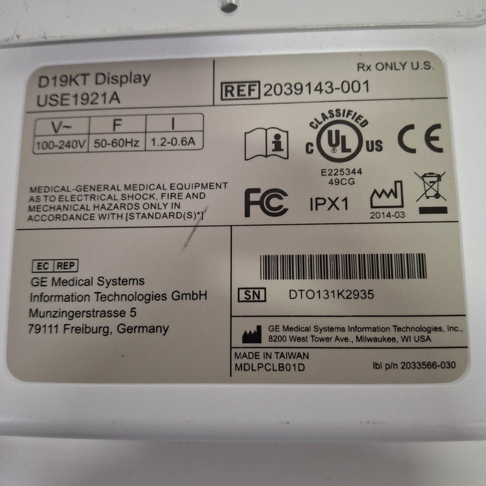 GE Healthcare Carescape B850 w/ Nellcor PDM Patient Monitor