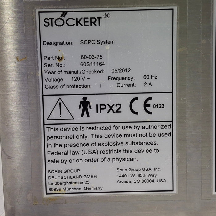 Stockert 60-03-75 SCPC System