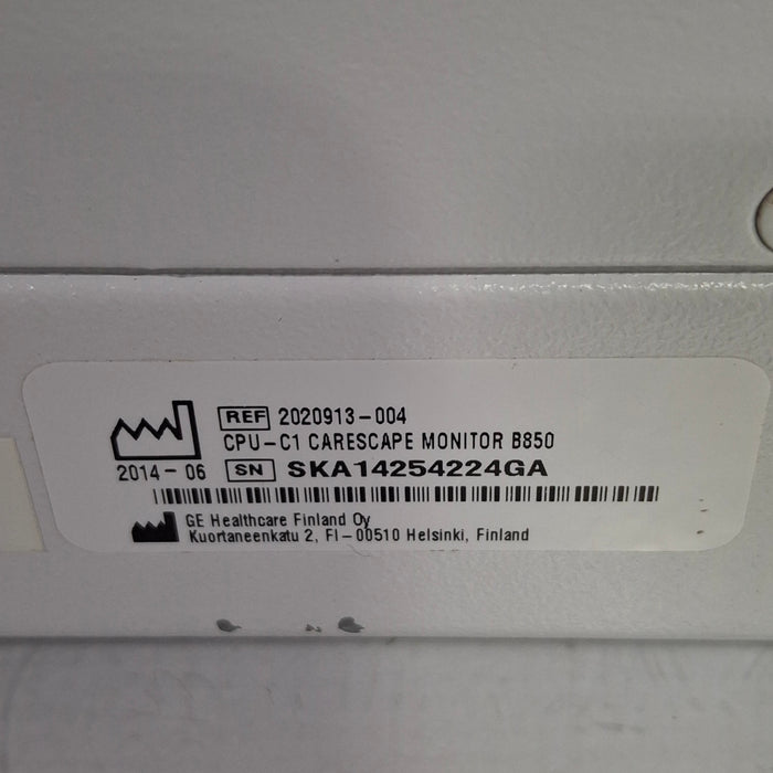 GE Healthcare Carescape B850 w/ Nellcor PDM Patient Monitor