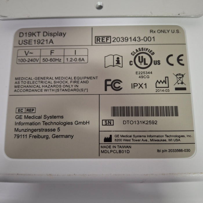 GE Healthcare Carescape B850 w/ Nellcor PDM Patient Monitor