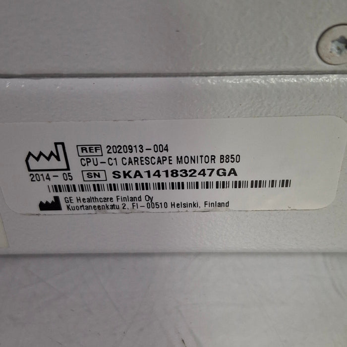 GE Healthcare Carescape B850 w/ Nellcor PDM Patient Monitor