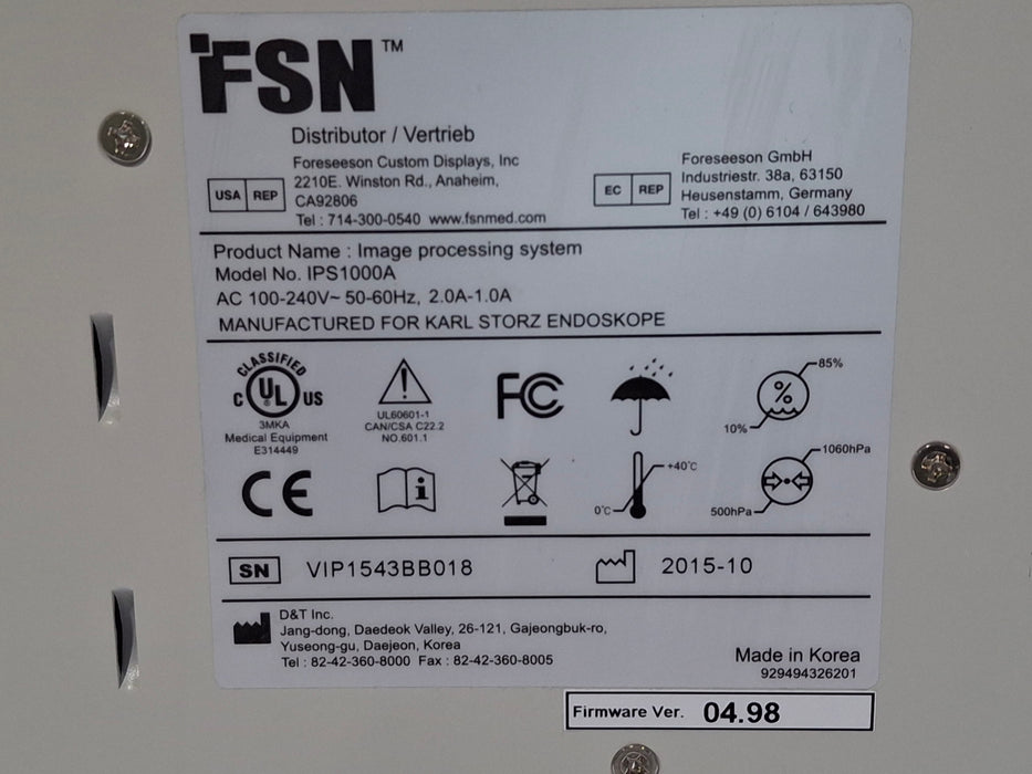 FSN Medical Technologies FSN Medical Technologies IPS1000A Medical Control Unit Flexible Endoscopy reLink Online