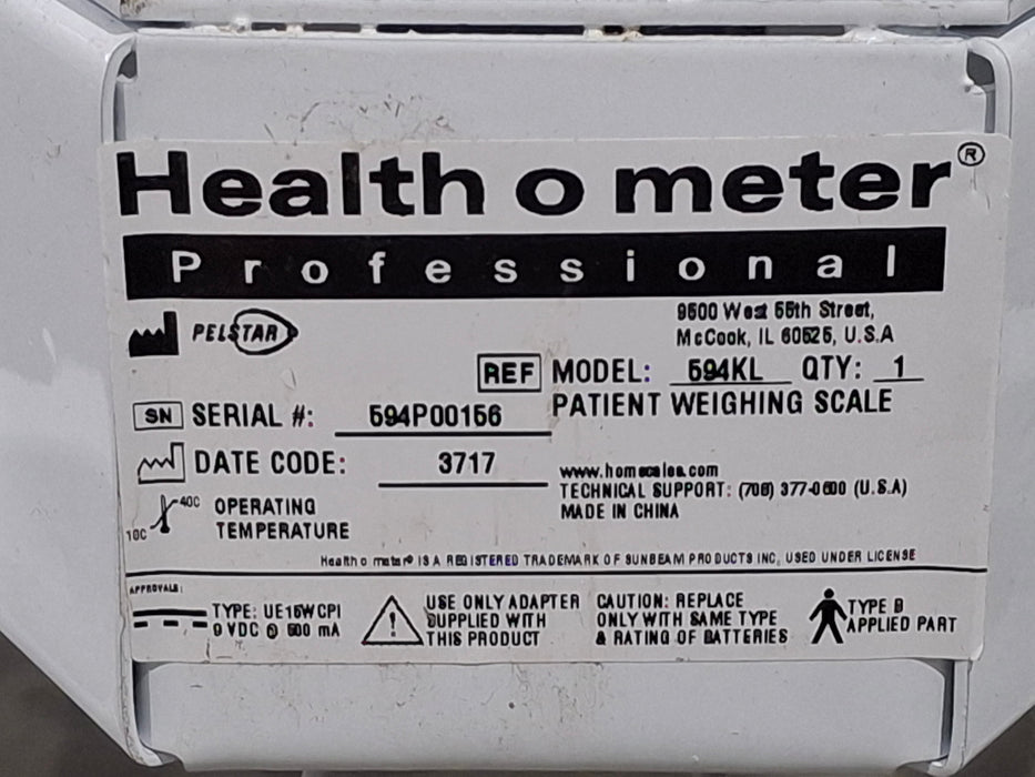 Health O Meter 594KL Patient Weighing Scale