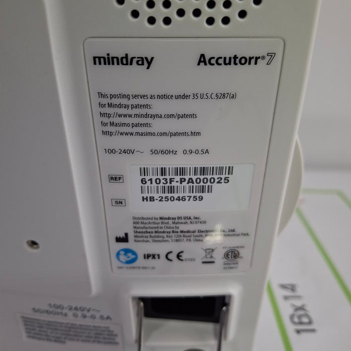 Mindray Accutorr 7 Vital Signs Monitor