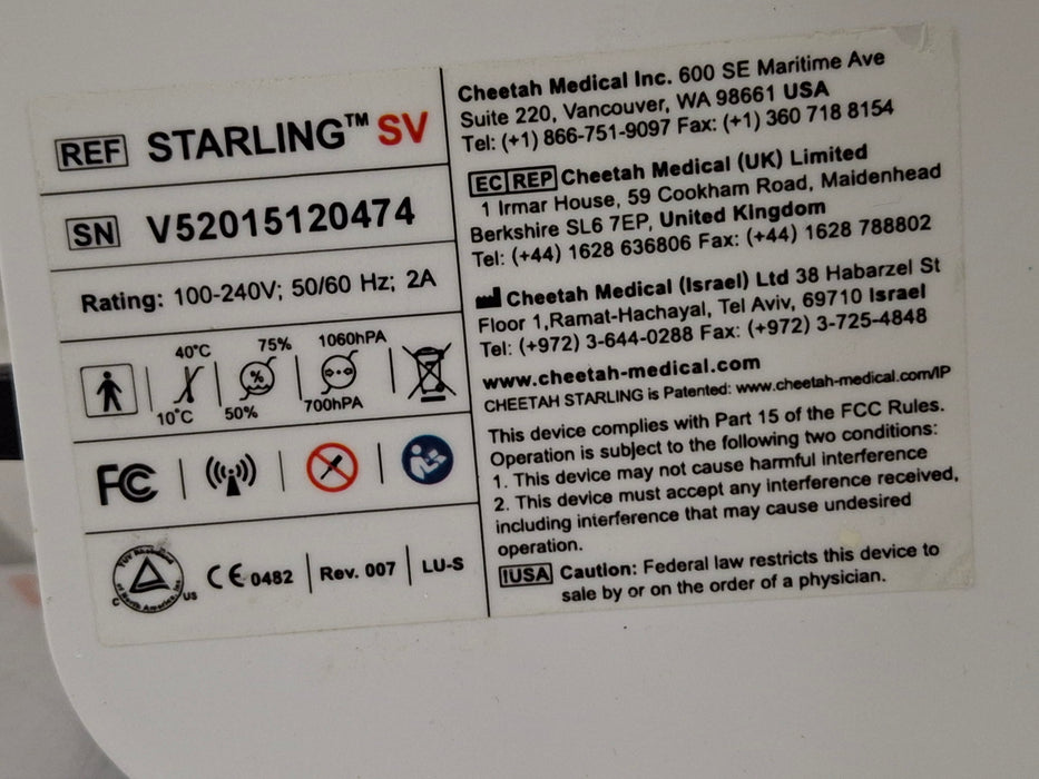 Baxter Starling SV Fluid Management Monitoring System