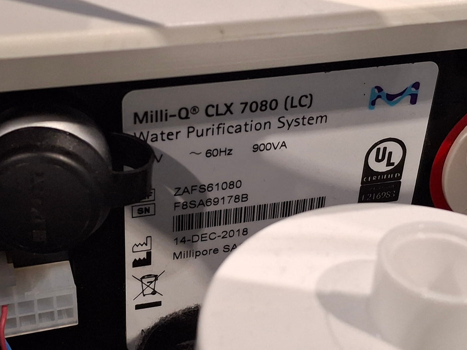 Millipore Milli-Q CLX 7080 Water Purification System