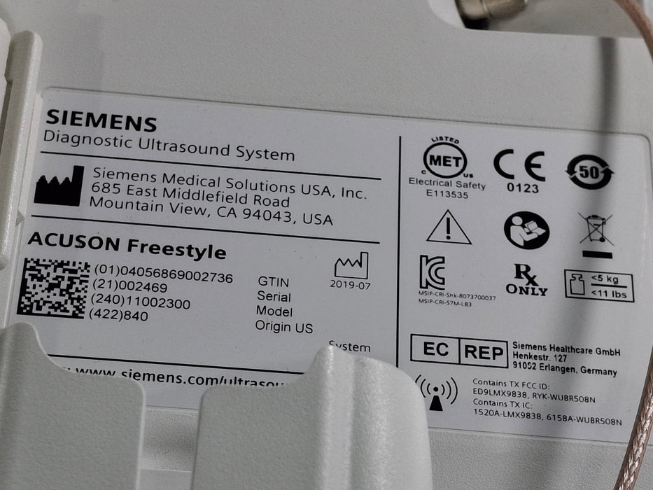 Siemens Acuson Freestyle Ultrasound