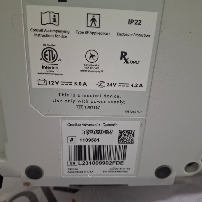 Philips Respironics OmniLab Advanced + System One Ventilator