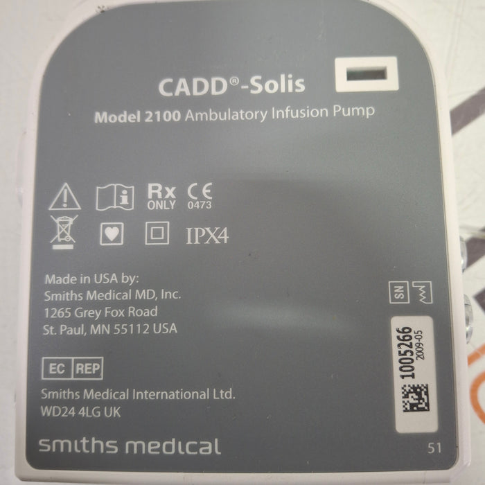 Smiths Medical CADD Solis 2100 Ambulatory Infusion Pump