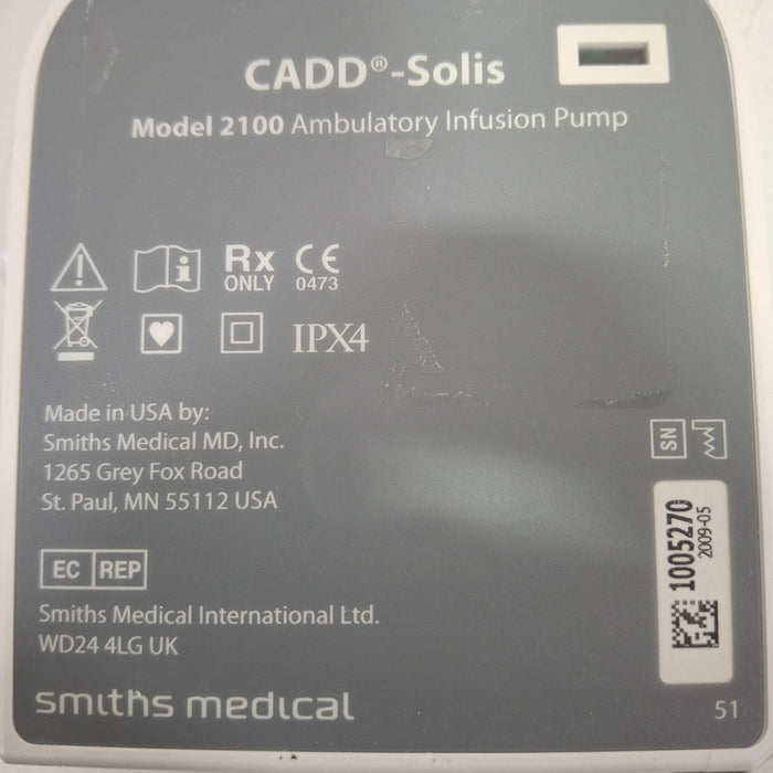 Smiths Medical CADD Solis 2100 Ambulatory Infusion Pump