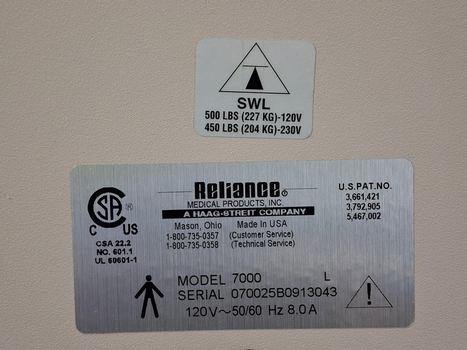 Reliance Medical Products, Inc. 7000L Ophthalmology Exam Chair