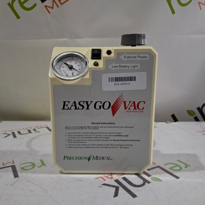 Precision Medical Easy Go Vac PM65 Aspirator