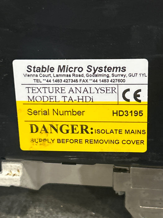 Stable Micro Systems TA-HDi Texture Analyzer