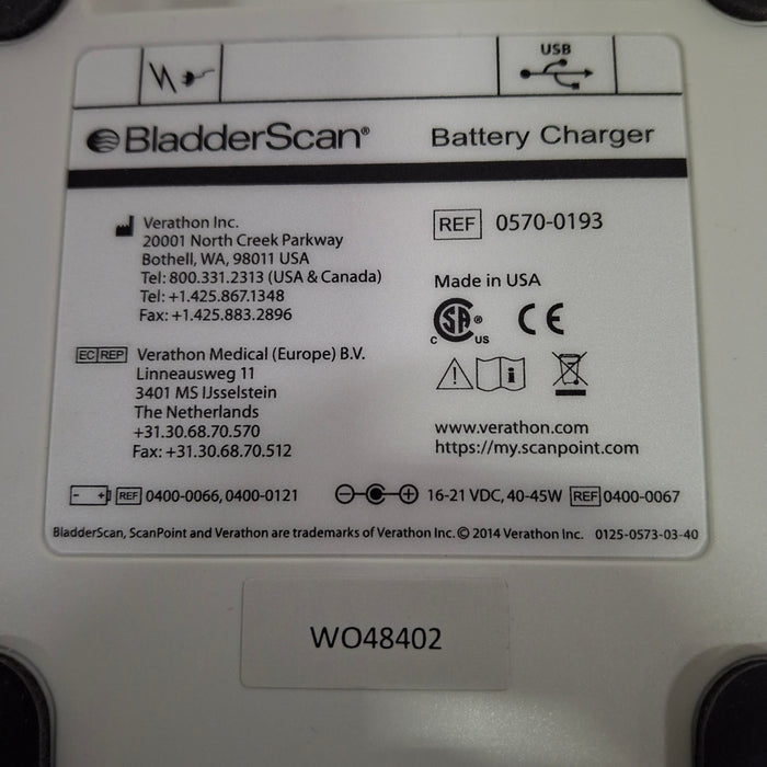 Verathon Medical, Inc BladderScan 0570-0193 Battery Charger