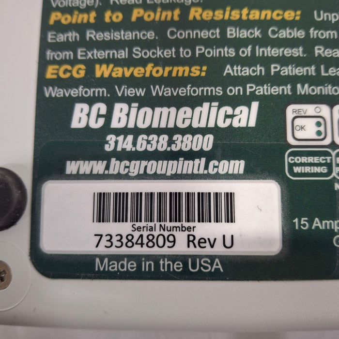 BC Biomedical SA-2010S Safety Analyzer