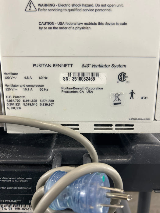 Puritan Bennett 840 Ventilator without Compressor