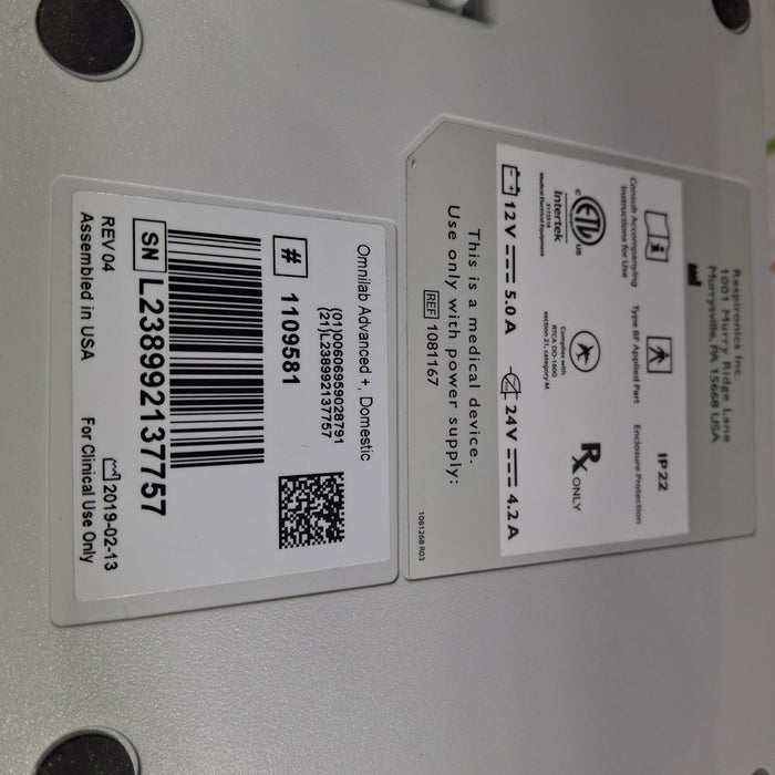 Philips Respironics OmniLab Advanced + System One Ventilator
